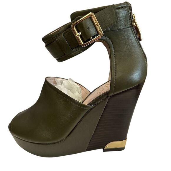 Vince Camuto Women's Olive Green Wedge Sandals Size 6.5M - Standard - Picture 5 of 13